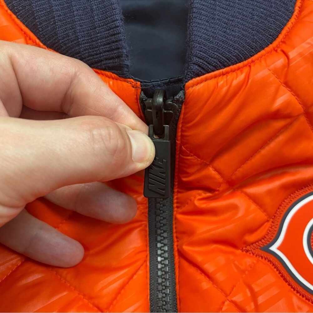 NFL Navy and Orange Bomber Jacket UNISEX - Picture 10 of 11